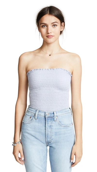 Shop Nation Ltd Nala Smocked Tube Top In Slate