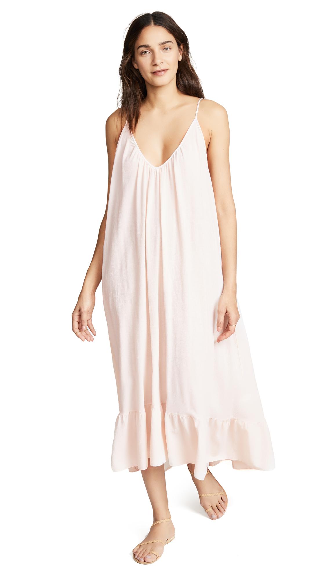 9seed paloma ruffle maxi dress