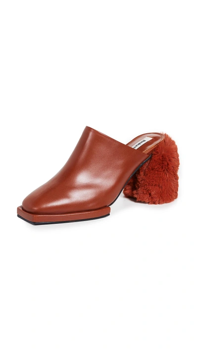 Shop Reike Nen Square Platform Mules In Brown/copper