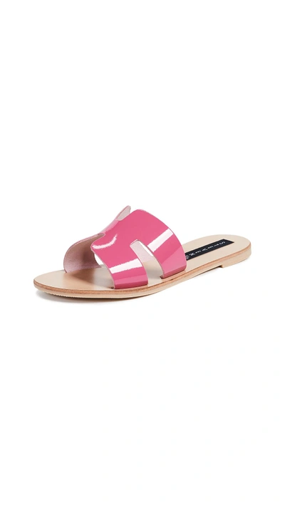 Shop Steven Greece Slides In Neon Pink