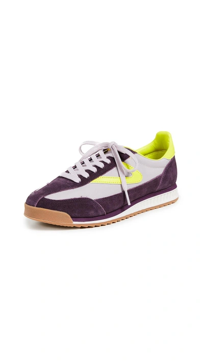 Shop Tretorn Rawlins Iii Jogger Sneakers In Eggplant/lilac/yellow