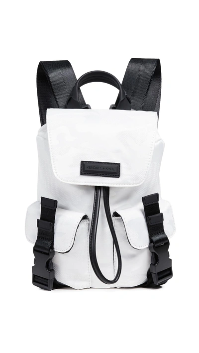 Shop Kendall + Kylie Parker Small Backpack In White Camo