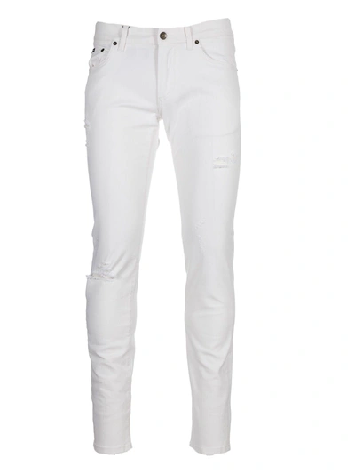 Shop Dolce & Gabbana Slim-fit Trousers In S9001