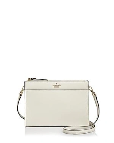 Shop Kate Spade New York Cameron Street Clarise Leather Crossbody In Cement Beige/gold