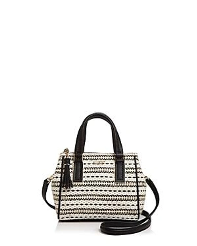 Kate Spade Kingston Drive - Mini Alena Jute & Raffia Satchel - Black In ...