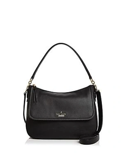 Shop Kate Spade New York Jackson Street Colette Leather Convertible Shoulder Bag In Black/gold