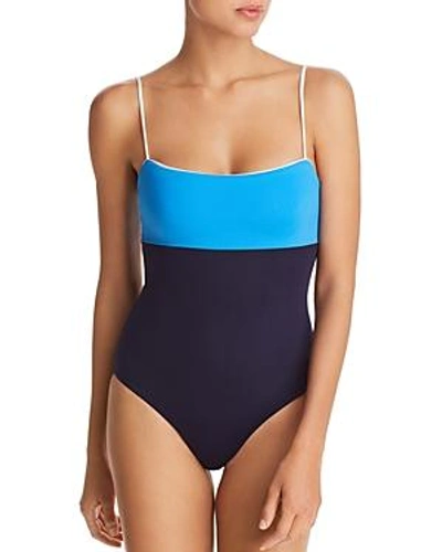 Shop Tavik Scarlett One Piece Swimsuit In Evening Blue/french Blue