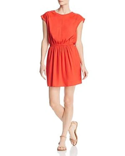 Shop Vero Moda Alva Embellished Shoulder Dress In Poppy Red