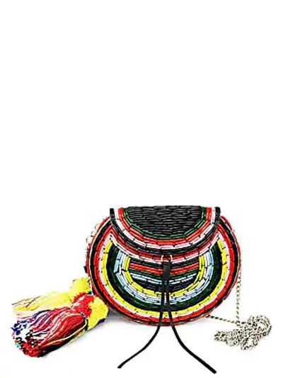Shop Sam Edelman Dree Beads Embellished Mini Bag In Bright Multi