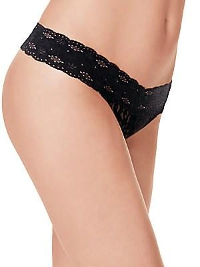 Shop Wacoal Halo Lace Thong In Black