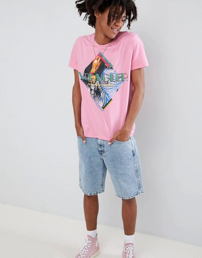 Shop Wrangler Wave Logo T-shirt - Pink