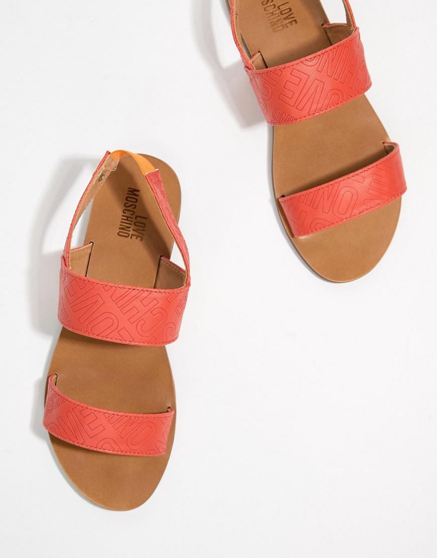 love moschino red sandals