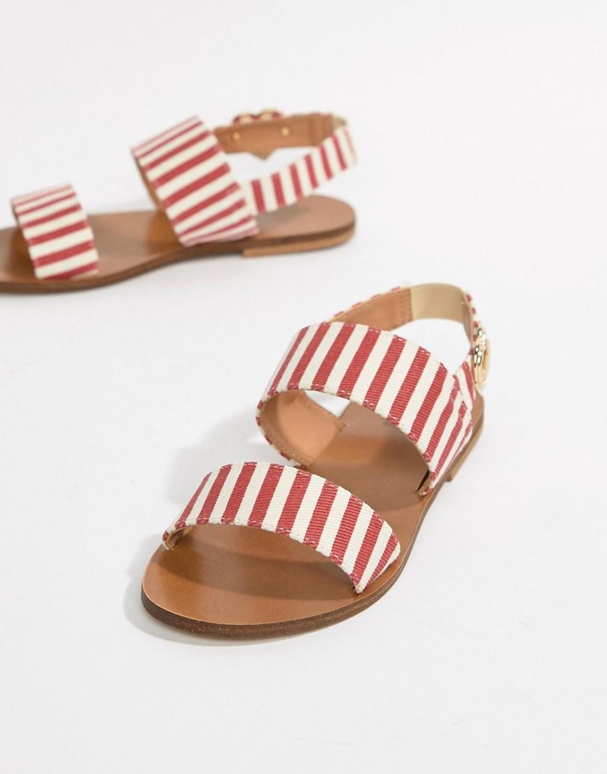 love moschino red sandals