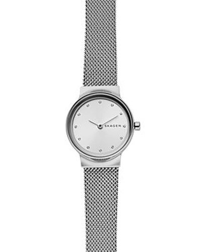 Shop Skagen Freja Steel-mesh Watch, 26mm In Silver