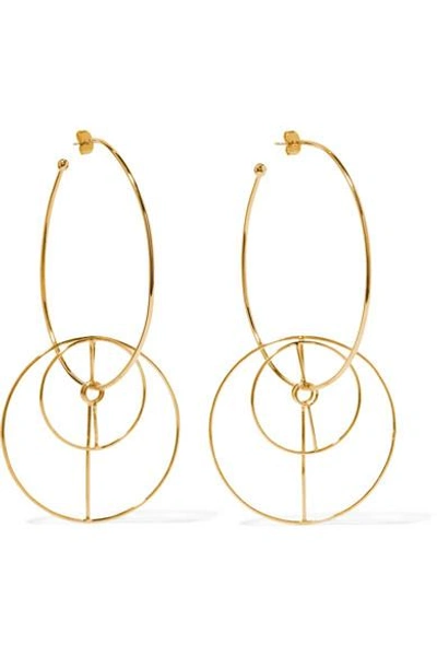 Shop Mercedes Salazar Dos Circulos Gold-plated Earrings