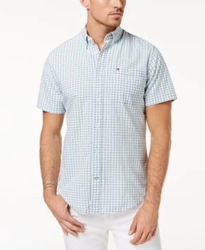 Shop Tommy Hilfiger Men's Quin Plaid Shirt In Light Indigo