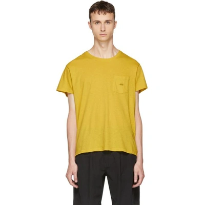 Shop Second / Layer Second/layer Yellow Spiral Pocket T-shirt