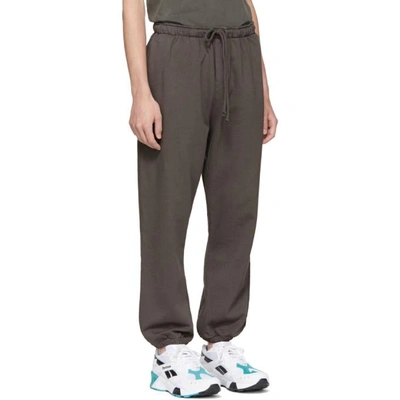Shop Second / Layer Second/layer Grey Script Logo Lounge Pants In Melangegry