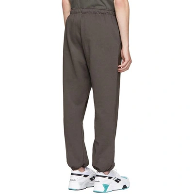 Shop Second / Layer Second/layer Grey Script Logo Lounge Pants In Melangegry