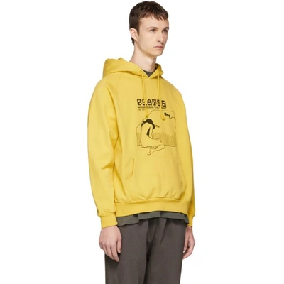 Shop Second / Layer Second/layer Yellow Whispers In The Night Hoodie In Maize