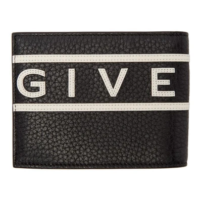 Shop Givenchy Black Reverse Logo Wallet In 004 Blk/wht