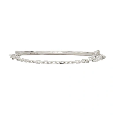 Shop Chin Teo Silver Forged Chain Bracelet In Silver Po