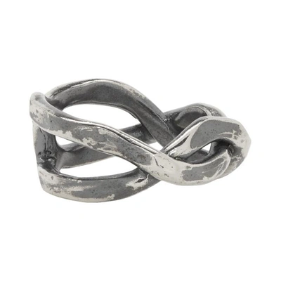 Shop Chin Teo Silver Twine Ring In Silver Cp