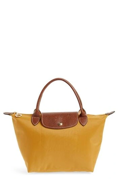 Shop Longchamp 'small Le Pliage' Top Handle Tote - Yellow In Sunshine