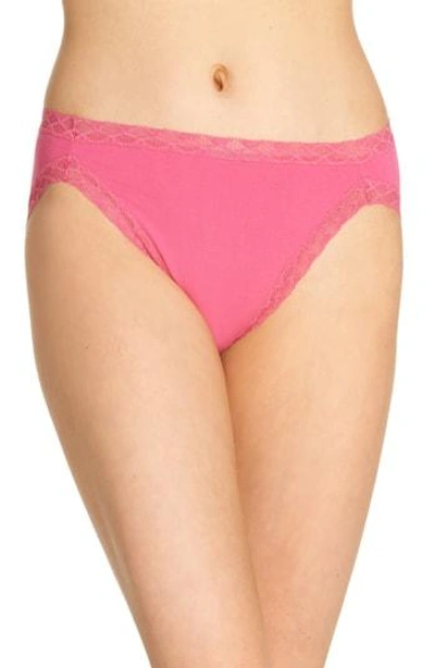 Shop Natori Bliss French Cut Briefs In Hibiscus Pink