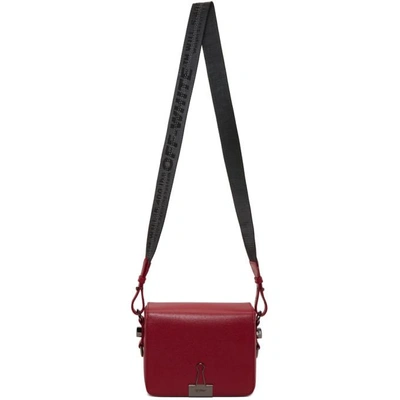 Shop Off-white Red Binder Clip Flap Bag