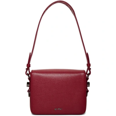 Shop Off-white Red Binder Clip Flap Bag