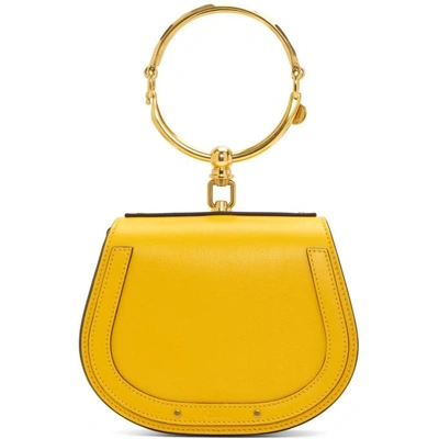 Shop Chloé Chloe Yellow Small Nile Bracelet Bag In 776 Dark Oc