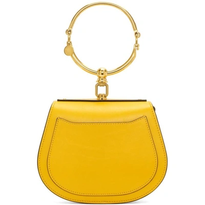 Shop Chloé Chloe Yellow Small Nile Bracelet Bag In 776 Dark Oc