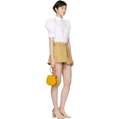 Shop Chloé Chloe Yellow Small Nile Bracelet Bag In 776 Dark Oc