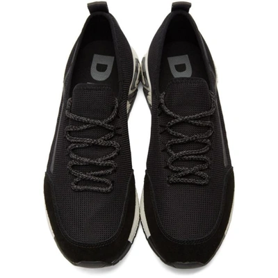 Shop Diesel Black And White S-kby Sneakers In T8013 Black