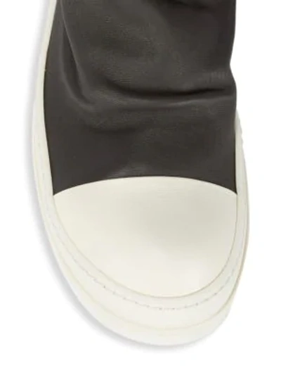 Shop Rick Owens Slip-on Leather Boots In Oxford