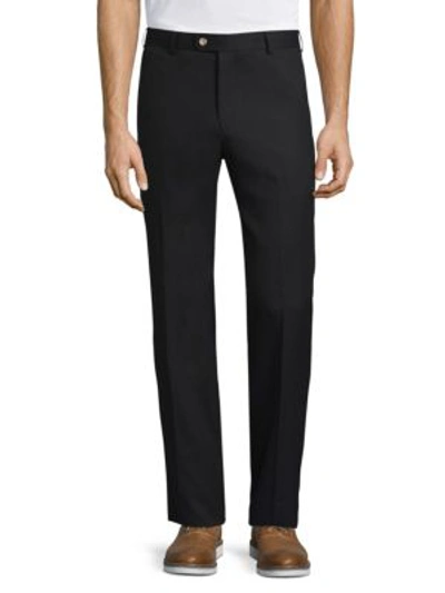 Shop Peter Millar Classic Regular-fit Toner Pants In Black