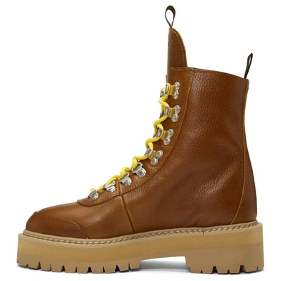 Shop Off-white Brown Hiking Boots In Camel
