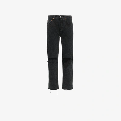 Shop Re/done Jeans Mit Cut-out In Black