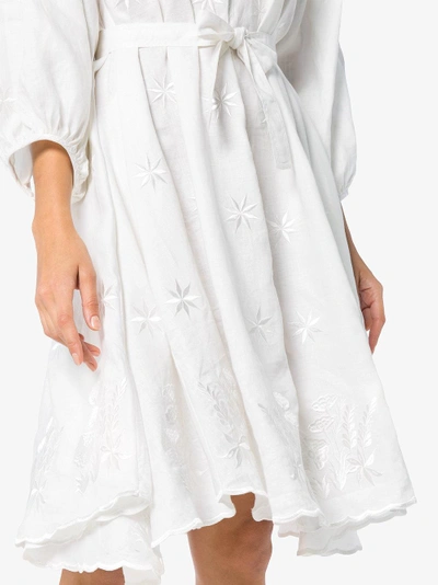 Shop Innika Choo Hugh Jesmok Smock Dress In White