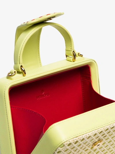 Shop Mehry Mu Lime Green Fey Small Leather Box Bag