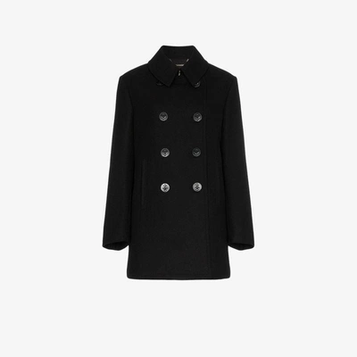 Shop Givenchy Double-breasted Pea Coat In Black