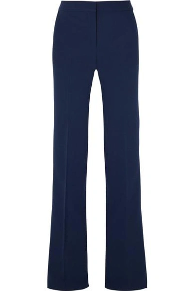Shop Emilio Pucci Wool-blend Wide-leg Pants In Navy