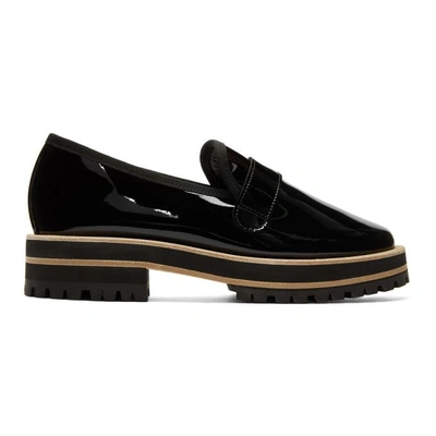 Shop Repetto Black Gaylor Lug Sole Loafers In 410 Black