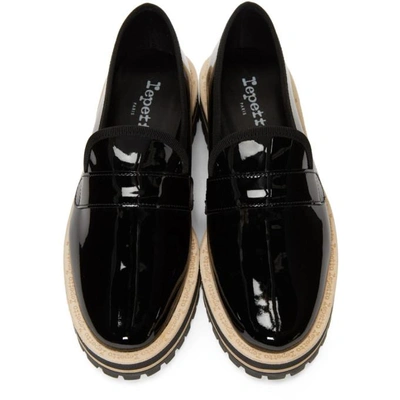 Shop Repetto Black Gaylor Lug Sole Loafers In 410 Black