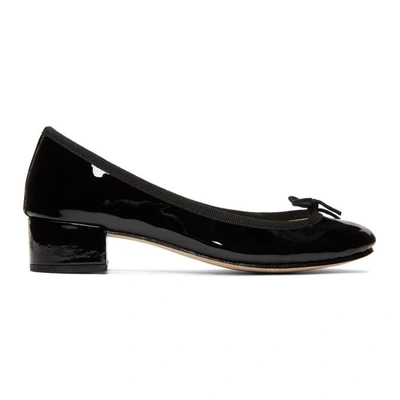 Shop Repetto Black Patent Camille Heels In 410 Black