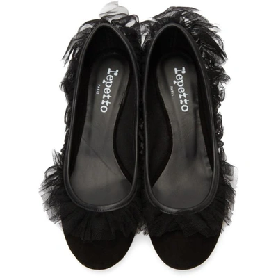 Shop Repetto Black Suede Farrah Tutu Heels In 410 Black