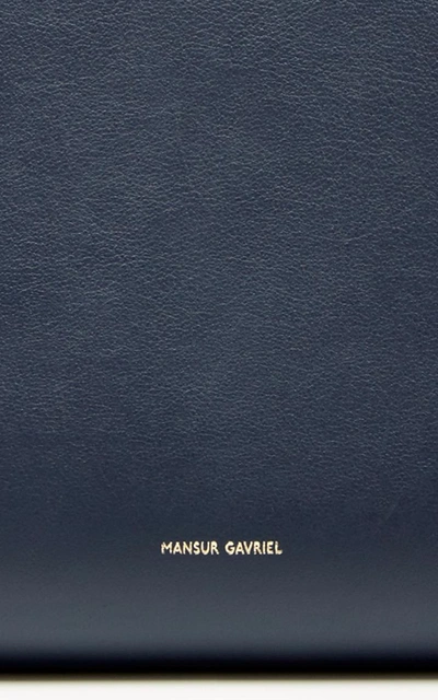 Shop Mansur Gavriel Blu Large Tote Bag In Navy