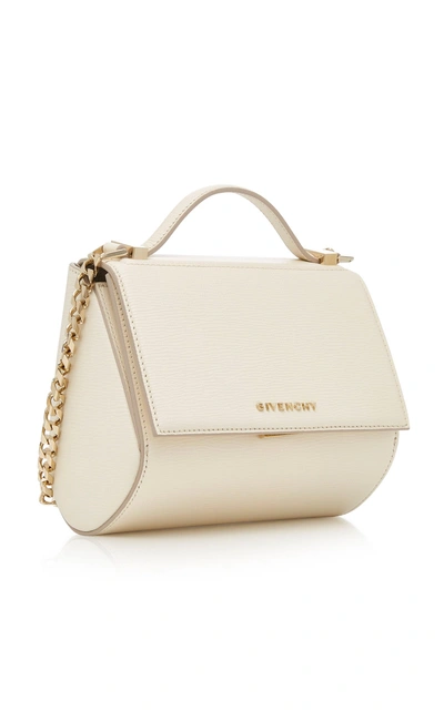 Shop Givenchy Mini Pandora Box Leather Shoulder Bag In White