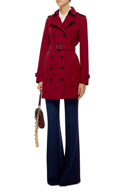 Burberry Sandringham Long Cashmere Trench Coat In Red | ModeSens